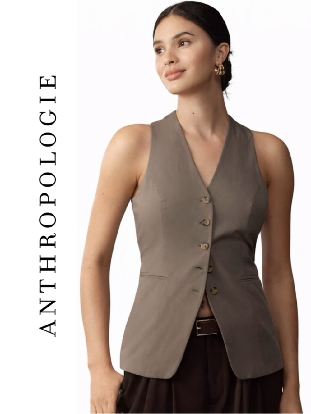 Anthropologie Single-Breasted Vest